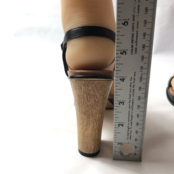 Lola Cruz Women’s Black Chunky Sandals Size 6 - Picture 14 of 15